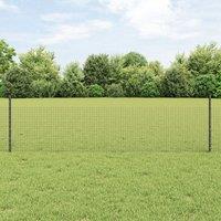 Berkfield Home Welded Wire Fence with 44 U Posts Grey 0.5x100 m Steel