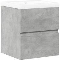 Berkfield Home 2 Piece Bathroom Furniture Set Concrete Grey Engineered Wood