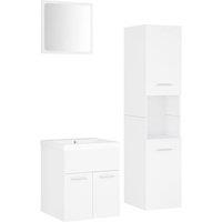 Berkfield Home Bathroom Furniture Set White Engineered Wood