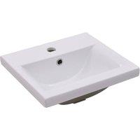 Berkfield Home Built-in Basin 42x39x18 cm Ceramic White | Size: 42 x 39 x 18 cm