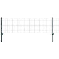 Berkfield Home Euro Fence with 11 U Posts Green 0, 6x25 m Steel