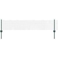 Berkfield Home Welded Wire Fence with 5 U Posts Green 0.4x10 m Steel