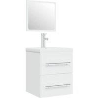 Berkfield Home Sink Cabinet with Built-in Basin White Engineered Wood
