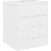 Berkfield Home Sink Cabinet with Built-in Basin White Engineered Wood
