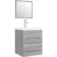 Berkfield Home Sink Cabinet with Built-in Basin Grey Sonoma Engineered Wood