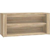 Berkfield Home Shoe Rack Sonoma Oak 100x35x45 cm Engineered Wood in Light Brown | Size: 100 x 35 x 45 cm