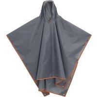Berkfield Home Rain Poncho with Hood 2-in-1 Design Grey & Orange 223x145 cm