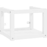 Berkfield Home Elegant Bathroom Washbasin Frame with Built-in Basin White Iron