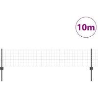 Berkfield Home Sturdy Euro Fence with 5 U Posts Grey 0.4x10 m Steel