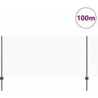 Berkfield Home Green Fence Posts 11 pcs U-Channel Green 120 cm Steel, Hexagon Fe