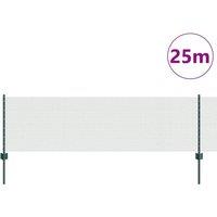 Berkfield Home Green Fence Posts 11 pcs U-Channel Green 60 cm Steel, Hexagon Fen