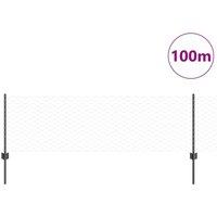 Berkfield Home Modern Fence Posts 11 pcs U-Channel Grey 60 cm Steel, Hexagon Fen
