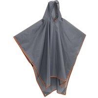 Berkfield Home Rain Poncho with Hood 2-in-1 Design Grey & Orange 223x145 cm