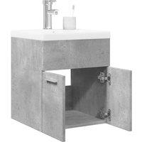 Berkfield Home 2 Piece Bathroom Furniture Set Concrete Grey Engineered Wood
