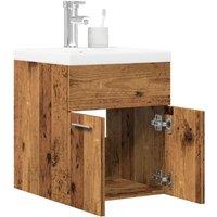 Berkfield Home 2 Piece Bathroom Furniture Set Old Wood Engineered Wood in Brown