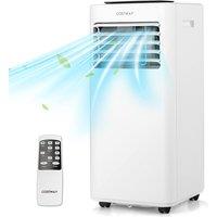Costway 9000BTU Air Conditioner Mobile Cooler Heater Dehumidifier Fan 24HTimer in White
