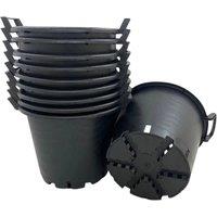 Nordara 10Pcs 30L Heavy Duty Plant Pots With Handles in Black