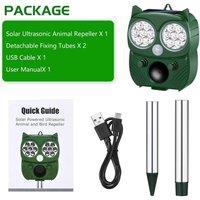 Nordara Ultrasonic Solar Pest Repeller Dog Cat Fox Scarer Deterrent in Green