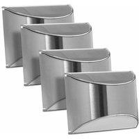 Havendro 4 X LED Solar Power Garden Fence Lights Wall Light in Silver
