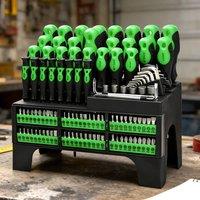 Ventryn 118x Magnetic Screwdriver Set Cross Flat Head Precision in Green