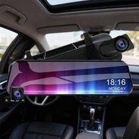 Ventryn 10 Inch Car Dash Cam Front Rear View Reverse Camera DVR in Black