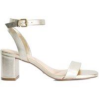 Dune London Women's 'Medina' Leather Sandals in Metallics | Size: 6
