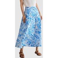 Hobbs London Women's Antonella Paisley Print Midi Skirt in Bright Blue | Size: 16