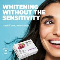 LumiaSonic Clear White Teeth Whitening Strips, Non Peroxide, Sensitivity Free in Grape
