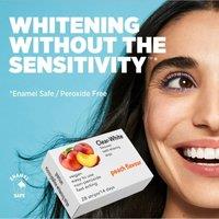 LumiaSonic Clear White Teeth Whitening Strips, Non Peroxide, Sensitivity Free in Peach