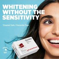 LumiaSonic Clear White Teeth Whitening Strips, Non Peroxide, Sensitivity Free in Dark Red