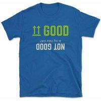 Bad Zebedee Men's Good Not Good Biker T-Shirt in Royal | Size: Small