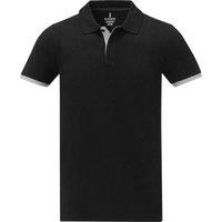 Elevate Men's Morgan Short-Sleeved Polo Shirt in Black | Size: Large