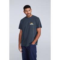 Animal Men's 'Chase' Graphic Cotton Casual Short Sleeve Lightweight Top in Navy | Size: 2XL