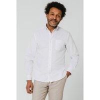 Dobell Men's White Oxford Shirt | Size: Medium