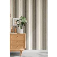 Living and Home White Maple Wood Grain Decorative Slat Wall Panel, 240cm x 60cm | Size: 240 cm x 60 cm