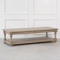 Glasstone Rustic Wooden 170cm Coffee Table with Drawer in Brown
