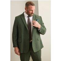 BadRhino Men's Tweed Suit Jacket in Green | Size: 46R
