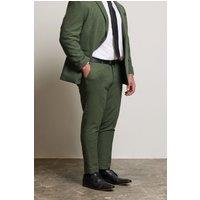 BadRhino Men's Tweed Suit Trousers in Green | Size: 48S