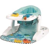 Bright Starts Sea of Support 2-in-1 Sit-Up Floor Seat Removable Tray & Toys 4-12M in Blue
