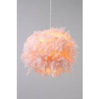 BHS Lighting Glow Feather Easy Fit Light Shade in Pink