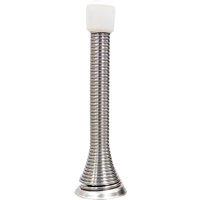 St Helens Spring Door Stop In Chrome in Metallic Silver