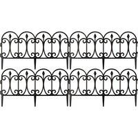 St Helens Garden Edge Fence, Black (4 pack)