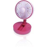 Prem-i-Air Compact USB Rechargeable Desktop Fan with Adj Head Pink