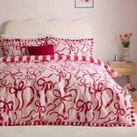 Furn La Vie En Bows Reversible Duvet Cover Set in Pink | Size: Single