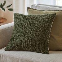Yard Pebble Textured Chenille Cushion in Green | Size: 45 cm x 45 cm