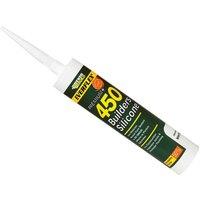 Everbuild 450 Builders Silicone Sealant Buff 310Ml in White