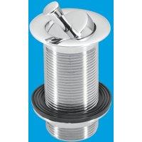 McAlpine BWU60SPH-CB 1.25" Chrome Plated Brass Basin Waste - Backnut Model: in Silver