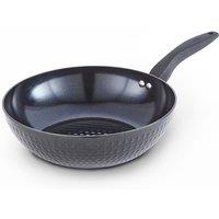 Tower Diamo Wok, 28cm, Ceramic Non-Stick, Induction Safe, Aluminium T900134 in Black