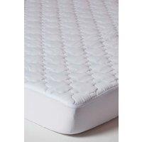 Homescapes Luxury Triple Fill Mattress Protector in White | Size: Small Double