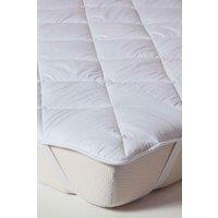 Homescapes Luxury Extra Thick 500 GSM Cotton Mattress Topper in White | Size: Small Double